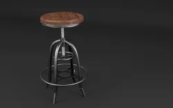 Vintage twisted stool - loft chair  3D model