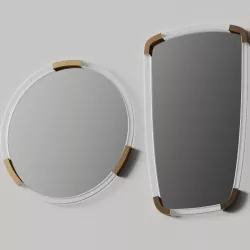West Elm Shield and Circle Mirrors 3D model