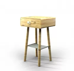 Wood Commode Low-poly 3D model