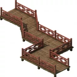 Wooden bridge - nine bridge 3D model