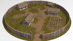wooden fort 3D model
