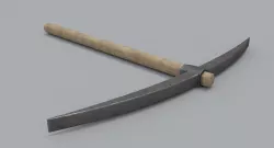Wooden Pickaxe Low-poly 3D model