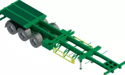 40 Foot Container Skeleton 3D model