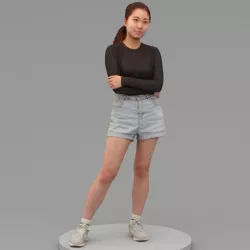 A Young Woman With Arms Crossed  3D model