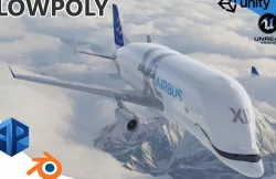 Airbus Beluga XL Low-poly 3D model