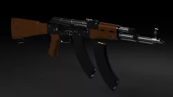 ak - 47 lowpoly and highpoly Low-poly 3D model
