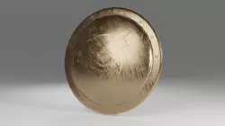 An ancient shield  Low-poly 3D model