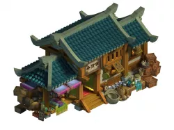 Ancient capital building - debris shop 3D model