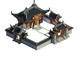 Ancient Capital Building - Escort 3D model