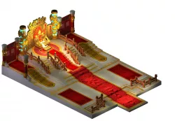 Ancient capital building - palace floor 3D model