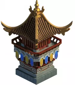 Ancient Capital Building - Royal Palace Tower 3D model