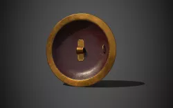 Aspis hoplite shield Low-poly 3D model