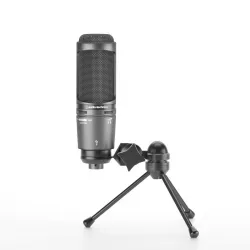 Audio-Technica AT2020USB Plus Microphone with USB port on tripod Low-poly 3D model