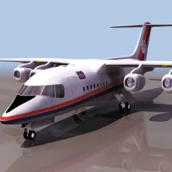 BA146 aircraft 3d model 3D model