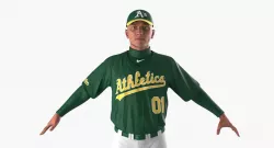 Baseball Player Athletics 2 3D model