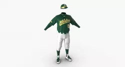 Baseball Player Outfit Athletics 3D model