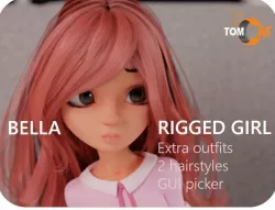 Bella Rigged Girl Character 3D model