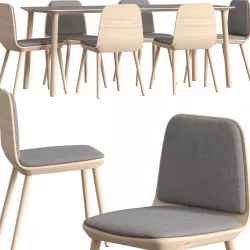 Bisell Treku 2 Pad Chair and Roll Table Dining Set 3D model
