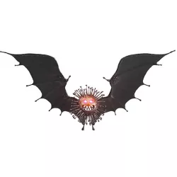 Black coronavirus with bat wings 3D model