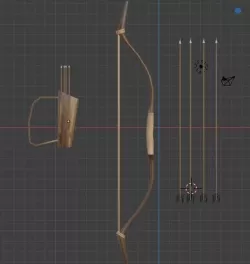 Bow and Arrow 3D model