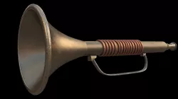bugle cartoon instrument 3D model