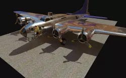 buoing B 17 Low-poly 3D model