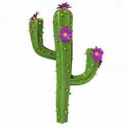 Cartoon cactus v01 3D model
