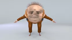 cartoon character humpty dumpty dirty 3D model