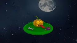 Cartoony Pumpkin Dog Low-poly 3D model