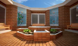 Central courtyard 3D model