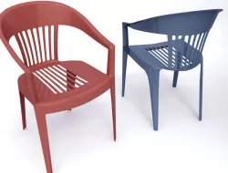 Chair plastic typical  3D model