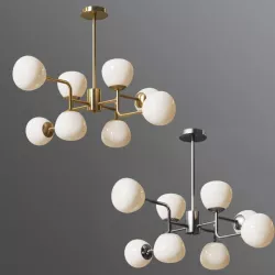 Chandelier Erich MOD221 PL 08 G Gold Chrome 3D model