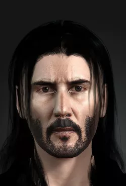 Character design John Wick keanu reeves  animation 3D model