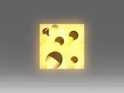 Chees Cube Low-poly 3D model