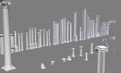Classic columns collection  3D model
