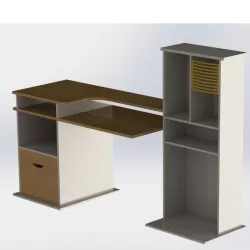 Computer Table Low-poly 3D model