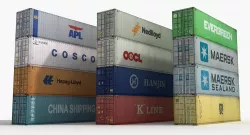 Containers Pack Low-poly 3D model