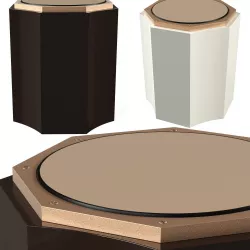 Corinth Accent table by Baker 3D model