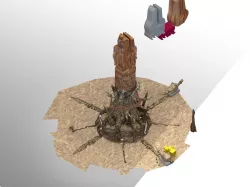 Cottage Center - altar decoration column 3D model