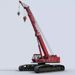 Crawler Crane Low-poly 3D model