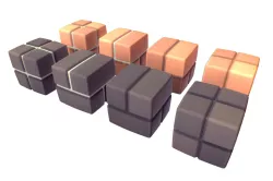 Cube World Brick Block - Proto Series Low-poly 3D model
