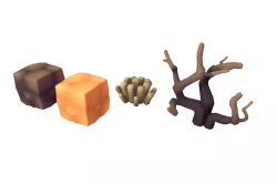 Cube World Dirt Block - Proto Series Low-poly 3D model