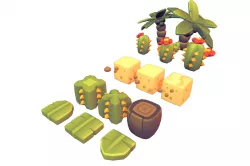Cube World Sand Block - Proto Series Low-poly 3D model