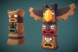 Cube World Totem - Proto Series Low-poly 3D model