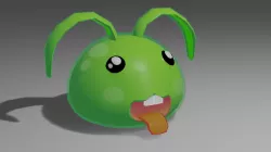 Cute low poly Bunny Slime Low-poly 3D model