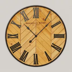 Delia Wooden Roman Numeral Wall Clock 3D model