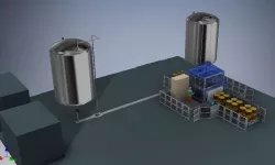 DRUM FILLING PRODUCTION LINE 3D model