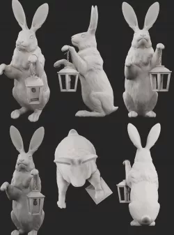 easter bunny 3D model
