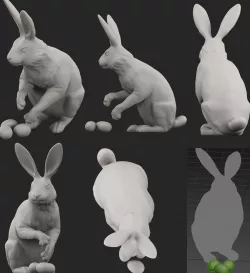 easter bunny 3D model