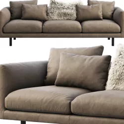 EQ3 Replay leather sofa 3D model